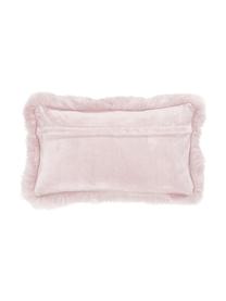 Poszewka na poduszkę ze sztucznego futra Mathilde, proste włosie, Blady różowy, S 30 x D 50 cm