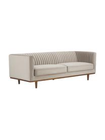 Samt-Sofa Dante (2-Sitzer) mit Holz-Füßen, Bezug: Polyestersamt, Gestell: Kautschukbaumholz, klarla, Samt Beige, B 174 x T 87 cm