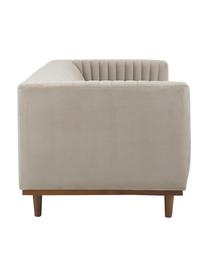 Samt-Sofa Dante (2-Sitzer) mit Holz-Füßen, Bezug: Polyestersamt, Gestell: Kautschukbaumholz, klarla, Samt Beige, B 174 x T 87 cm