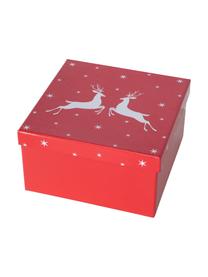 Geschenkdozenset Helli, set van 4, Papier, Rood, wit, Set met verschillende formaten