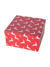 Set de cajas Helli, 4 uds., Papel, Rojo, blanco, Set de diferentes tamaños