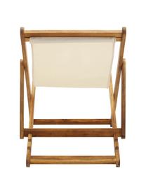 Transat pliable en bois Zoe, Blanc, larg. 59 x prof. 91 cm