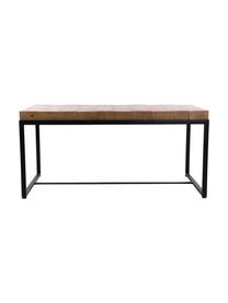 Mesa de centro Olivia, Tablero: tablero de fibras de dens, Patas: metal, Natural, negro, An 120 x Al 57 cm