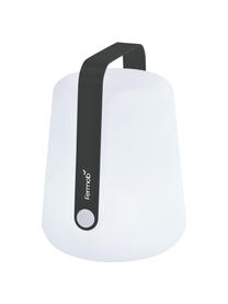 Mobiele dimbare LED tafellamp Balad, Lampenkap: polyethyleen, Wit, antraciet, Ø 19 x H 25 cm