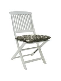 Cojín de asiento de algodón Blaki, Tapizado: 100% algodón, Verde, blanco crema, An 40 x L 40 cm
