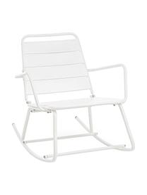 Sedia a dondolo da giardino Lillian, Acciaio verniciato a polvere, Bianco, Larg. 63 x Alt. 74 cm