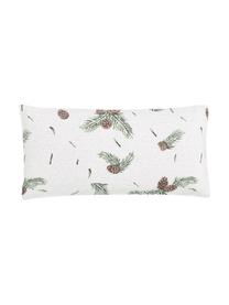 Funda de almohada de franela Pinecone, 2 uds., Blanco, verde, An 40 x L 80 cm