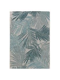 Tapis d'extérieur motif palmier Cleo, Bleu