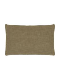 Housse de coussin vert olive Penny, 100 % coton, Vert, larg. 30 x long. 50 cm