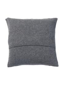 Housse de coussin en pur cachemire Leonie, Gris foncé