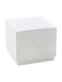Pudełko prezentowe Ferice, Papier pakowy, Biały, odcienie srebrnego, S 10 x W 9 cm