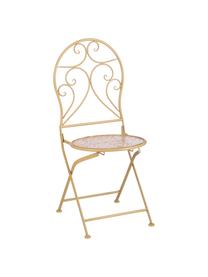 Silla de balcón plegable Ninet, 2 uds., Metal recubierto, Amarillo, An 40 x Al 92 cm