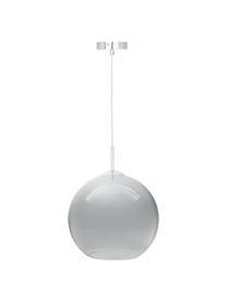 Závesná lampa z pochrómovaného skla Silver, Chrómová, sivá