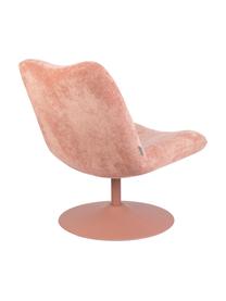 Cord-Loungesessel Bubba in Rosa, Bezug: 90% Polyester, 10% Nylon), Gestell: Eukalyptussperrholz, Rosa, B 67 x T 81 cm