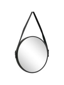 Kulaté nástěnné zrcadlo s kovovým rámem Paso, Černá