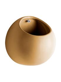 Ścienna osłonka na doniczkę z ceramiki Globe, Ceramika, Żółty, Ø 15 x W 15 cm
