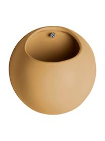 Macetero de pared pequeño de cerámica Globe, Cerámica, Amarillo, Ø 15 x Al 15 cm