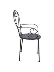 Silla de metal Etienne, Acero tratado para exterior con pintura en polvo, Gris oscuro, An 49 x Al 89 cm