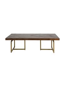 Mesa de centro Bruno, Tablero: tablero de fibras de dens, Patas: metal, Marrón, An 120 x F 60 cm