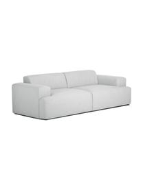 Sofa Melva (3-Sitzer) in Hellgrau, Bezug: Polyester Der hochwertige, Gestell: Massives Kiefernholz, Spa, Füße: Kiefernholz Die Füße befi, Webstoff Hellgrau, B 240 x T 101 cm