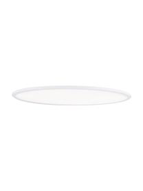 Plafoniera ovale a LED con telecomando Pesaro, Struttura: metallo rivestito, Bianco, Larg. 80 x Alt. 6 cm