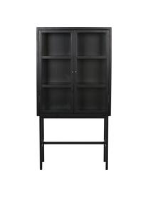 Vitrine Marshalle, Front: Sicherheitsglas, Schwarz, B 85 x H 160 cm