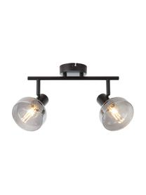 Lampa sufitowa ze szkła Reflekt, Czarny, szary, transparentny, S 43 x W 20 cm