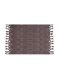 Tappeto da bagno con motivo paisley Victoria, Cotone, Grigio, Larg. 50 x Lung. 70 cm