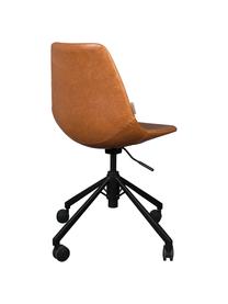Kancelářská otočná židle z imitace kůže Franky, výškově nastavitelná, Hnědá