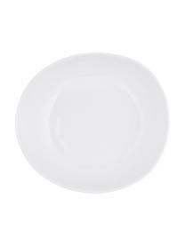 Ciotola da zuppa o bowl Porcelino con superficie irregolare 4 pz, Porcellana, volutamente irregolare, Bianco, Lung. 17 x Larg. 16 cm