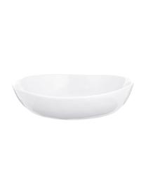 Ciotola da zuppa o bowl Porcelino con superficie irregolare 4 pz, Porcellana, volutamente irregolare, Bianco, Lung. 17 x Larg. 16 cm