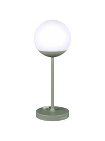 Mobile LED-Aussentischlampe Mooon, Lampenschirm: Kunststoff, Grün, Ø 15 x H 41 cm