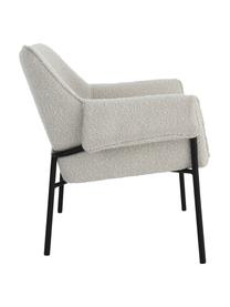 Sillón en tejido bouclé Effekt, Tapizado: 100% poliéster, Estructura: metal recubierto, Bouclé blanco, An 75 x F 64 cm