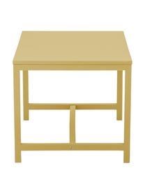 Kindertafel Rese, MDF, rubberhout, Mosterdgeel, B 73 x D 55 cm