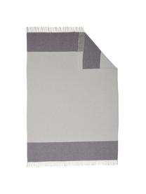 Plaid Stripes, 50% katoen, 50% polyacryl, Grijstinten, 150 x 200 cm