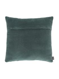 Poduszka z aksamitu Twisted Brooklyn, Tapicerka: 100% aksamit bawełniany, Niebieskozielony, S 45 x D 45 cm