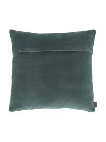 Fluwelen kussen Twisted Brooklyn met structuurpatroon in blauw-groen, met vulling, Blauw-groen, 45 x 45 cm