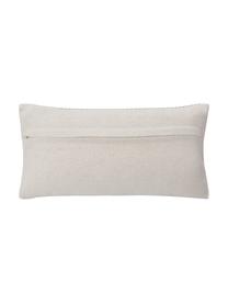 Housse de coussin rectangulaire Relax, 100 % coton, certifié GRS, Vert, blanc crème, larg. 30 x long. 60 cm