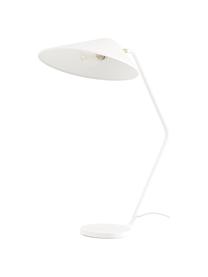 Große Schreibtischlampe Neron, Dekor: Metall, vermessingt, Weiß, B 57 x H 56 cm