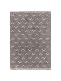 Tapis ethnique moelleux Selim, Gris, blanc crème