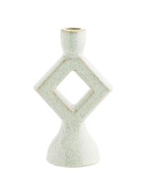 Candelabro de gres Geo, Gres, Blanco moteado, An 12 x Al 21 cm