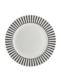 Bajoplatos Ceres Loft, 4 uds., Porcelana, Blanco, negro, Ø 30 x Al 2 cm