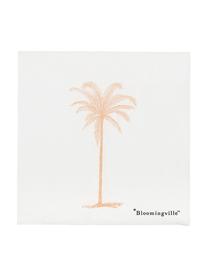 Tovagliolo di carta Palm 20 pz, Carta, Bianco, dorato, Larg. 25 x Lung. 25 cm