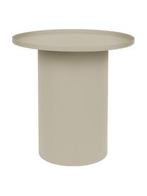 Table d'appoint ronde en métal beige Sverre, Métal, revêtement par poudre, Beige, mat, Ø 46 x haut. 45 cm