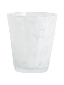 Vzorovaná sklenice na vodu Tepin, 6 ks, Sklo, Bílá, Ø 9 cm