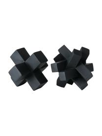 Set de piezas decorativas Crossy, 2 pzas., Plástico, Negro, An 10 x F 10 cm