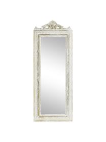 Espejo de pared Resi, Poliresina, espejo de cristal, Latón, marfil, An 35 x Al 90 cm