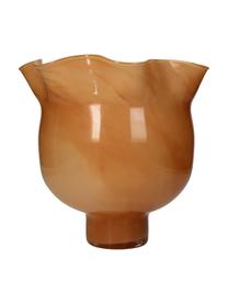 Ručně vyrobená skleněná váza Calyx, 30 % recyklované sklo, 70 % sklo, Oranžová, Ø 25 cm, V 24 cm