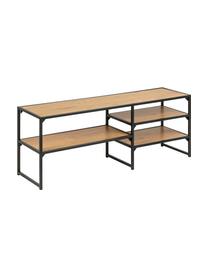 TV-Konsole Seaford aus Holz und Metall, Gestell: Metall, pulverbeschichtet, Hellbraun, Schwarz, B 120 x H 46 cm