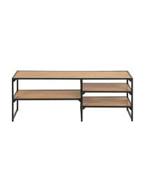 TV-Konsole Seaford aus Holz und Metall, Gestell: Metall, pulverbeschichtet, Hellbraun, Schwarz, B 120 x H 46 cm